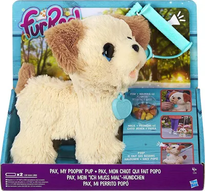 Produktbild von Hasbro C2178 FurReal Pax, My Poopin Pup Interaktívne zvieratko, Pax, moje "musím ísť" šteniatko na kŕmenie a prechádzky