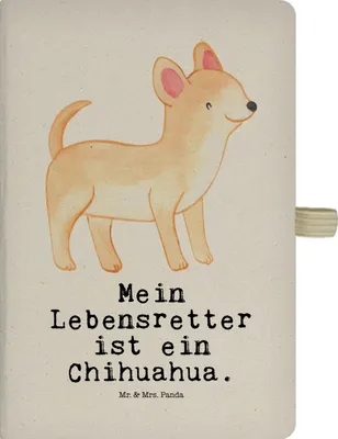 Produktbild von Mr. & Mrs. Panda Skizzenbuch Chihuahua Lebensretter - Transparent - Geschenk, Notizheft A5, Reisetagebuch, Tagebuch, notizbuch, Journal, Kladde