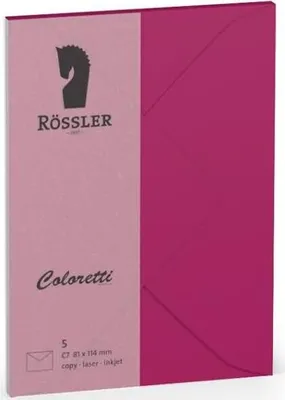 Produktbild von Briefumschläge Coloretti VE=5 Stück C7 amarena