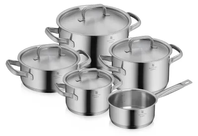 Productafbeelding van WMF Gourmet Plus pannenset, 5-delig, roestvrij staal