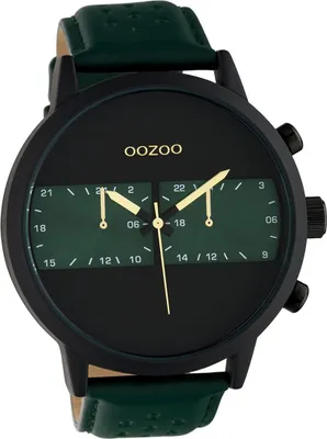 Produktbild von Oozoo Leder Herren Uhr C10517 Analog Quarzuhr Armband grün Timepieces D2UOC10517