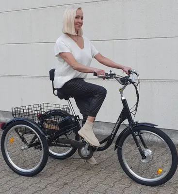 Produktbild von Elektro Therapierad Gleichgewichtsproblem Lösung 24 Zoll ElektroDreirad Klapprad Rucklehne PEDELEC 250W bis 25km/h