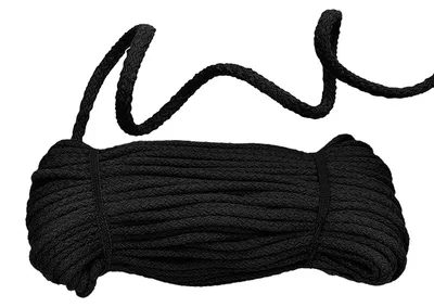 50m Baumwoll-Kordel geflochten 5 mm Baumwoll-Schnur Seil schwarz