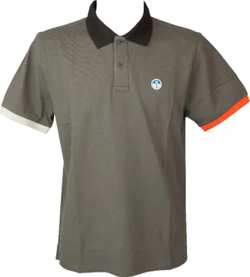 Immagine prodotto di Polo uomo NORTH SAILS maglia manica corta con stampa dietro il colletto e con bottoni puro cotone articolo 692453, IT XXL - EU XL - USA XL, Cotone 100%