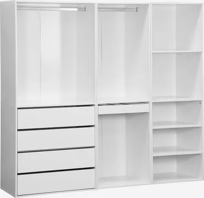Produktbild von sweeek - Modulares Kleiderschrank-Set mit 3 Elementen - Weiß