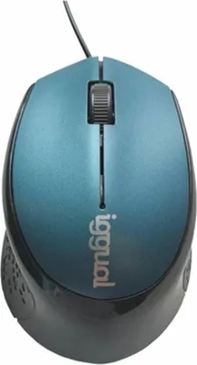 Produktbild von iggual IGG317556, rechts, Optisch, USB Typ-A, 800 DPI, Schwarz, Blau