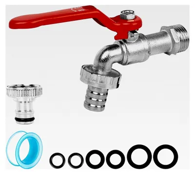 Produktbild von Außenwasserhahn für den Garten, Universal 1/2 Zoll Messinglegierung mit Schlauchanschluss, rost- und frostbeständig
