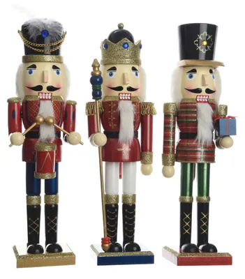 Produktbild von Nussknacker Dekofigur Weihnachten Holz rot H 38 Stückpreis