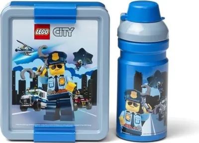 Obrázok produktu pre Obedový box Lego City, modrý - Polypropylén - LEGO