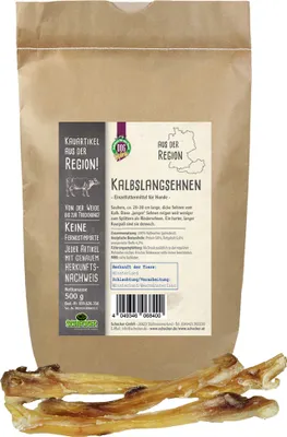 A brown paper bag of dog treats with some treats in the foreground.