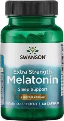 Immagine prodotto di Melatonina Forza Extra 5 mg 60 capsule Swanson Health Products
