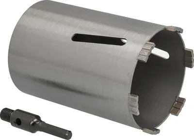 Produktbild von Diamantbohrkrone Ø 127 mm Nutzlänge 180 mm mit 6-kant-Aufnahme 100 mm Segmenthöhe 10 mm Diamant Bohrkrone Trockenbohrkrone Kernbohrer Betonbohrkrone Kernbohrkrone BTEC