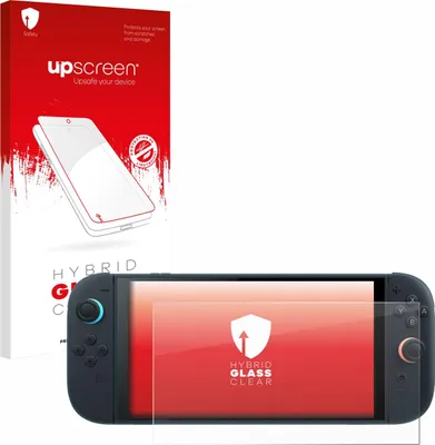 Produktbild von upscreen Schutzglas für Nintendo Switch 2 Schutzfolie Panzer Folie Glas Display Schutz klar