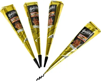 Produktbild von 4x Golecha Henna Kegel schwarz 125 gramm