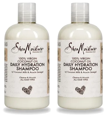 Produktbild von 2 x Shea Moisture Virgin Coconut Oil Daily Hydration Shampoo 384 ml - Vorteilspackung - 2 Stücke