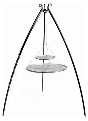 Zdjęcie produktu dla Grill na trójnogu 200 cm COOK KING - 2 ruszty stal nierdzewna 70 cm + 40 cm