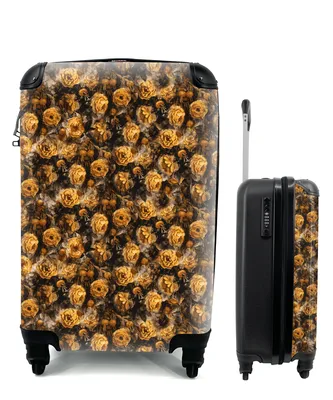 Produktbild von MuchoWow® Koffer Handgepäck Trolley Rollkoffer Kleine Reisekoffer mit 4 Rollen - Blumen - Rosen - Aquarell - Cabin Size < 55x40x23 cm & 55x40x20 cm - Fotokoffer - Kabinenkoffer - Boardgepäck - Reise-Box - Reisekoffer - Reisegepäck - Koffer mit Bild - Trolley für Kinder