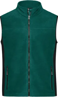 Produktbild von Strapazierfähige Fleece Weste im Materialmix dark-green/black, Gr. 5XL