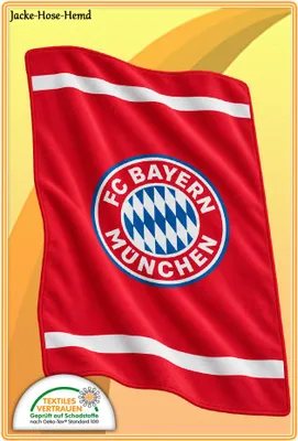 Produktbild von FC Bayern München Decke Kuscheldecke Fleecedecke Rot Logo Wappen Gr. 200x150cm