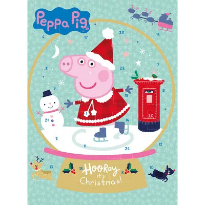 Produktbild von Adventný kalendár Nappy Peppa Pig s mliečnou čokoládou 75g