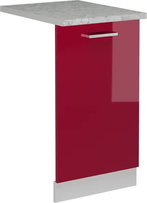Obrázek produktu pro Čelní panel myčky Vicco R-Line Červená vysoký lesk 45 cm s pracovní deskou, Model 54936