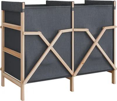 Immagine prodotto di armadietto da bagno con portabiancheria Vicco Bruno Grigio 80 x 64 cm con 2 scomparti, Model 55187