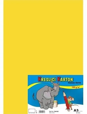 Obrázok produktu pre Karton kreslící A3, 180 g, žlutý, 50 ks