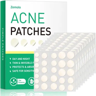 Obrázok produktu pre Pimple Patches 600 ks, Akne nálepky s olejom z čajovníka a kyselinou salicylovou, Hydrocolloid, Rôzne veľkosti