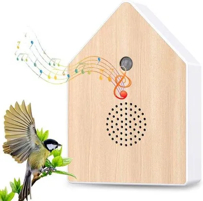 Produktbild von Naturklang-Lautsprecher mit Vogelstimmen, bewegungsgesteuerter Wandmontage, ideal für Entspannung in Bad, Spa oder WC.