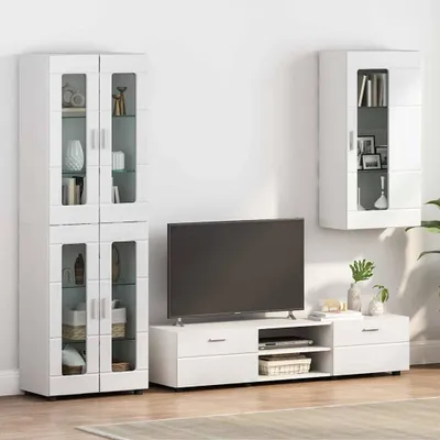 Produktbild von "Schlussverkauf" Holzschrank 1 pc - Standschrank mit Stauraum - mit Speicher Weiß 50x29x100 cm Holzwerkstoff  C12185