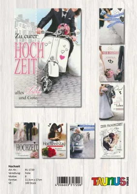 Immagine prodotto di Biglietti di matrimonio - 100 pezzi - 6 motivi