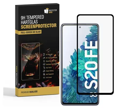 Produktbild von 2x 9H Panzerglas für Samsung Galaxy S20 FE FULL COVER Displayschutz Schutzfolie Schutzglas Klar Panzerfolie Displayglas Tempered Hartglas Glasfolie Sicherheitsglas Echtglas