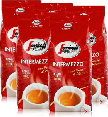 Produktbild von Segafredo Intermezzo Espresso Kaffee-Bohnen 1kg - Stark & Würzig (5er Pack)