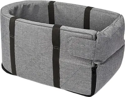 Produktbild von INF Komfortables Auto-Mittelkonsolen-Hundebett aus Leinenimitat Grau