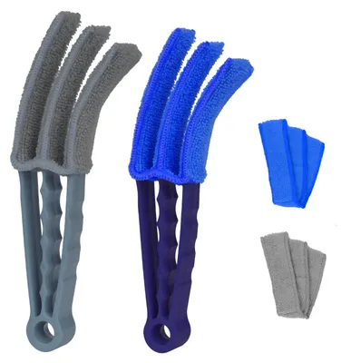 Image de Brosse de nettoyage pour joints, lot de 2, avec lingettes de nettoyage en microfibre