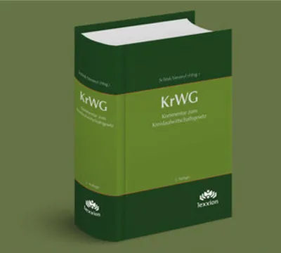 Produktbild von KrWG - Kommentar zum Kreislaufwirtschaftsgesetz