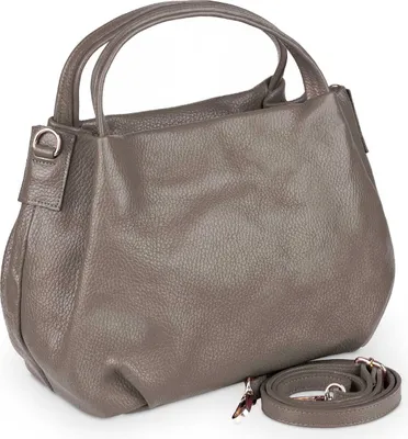 Produktbild von Vera Pelle Bolsa Damentasche aus echtem Leder – mittelgroße Handtasche, elegant, goldene Details, Schulterriemen verstellbar – Beige