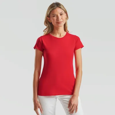 Imagen del producto de Camiseta Mujer Fruit Of The Loom Iconic 150 T Rojo