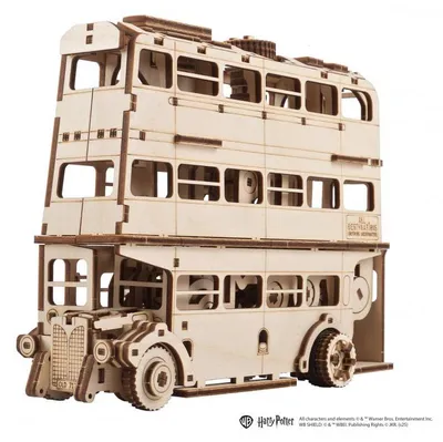 Image de Puzzle 3D, Le Bus des Sorciers, Ugears, bois, 268 pièces