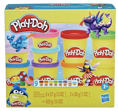 Produktbild von Play-Doh Knete Bunte Farben 9er-Pack Kreativer Spielspaß