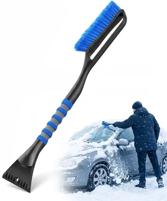 Productafbeelding van Snow Broom, Ice Scraper for Car with Broom, 2-In-1 Ice Scraper 70cm, Ice Scraper Car with Broom for Cars, Suvs, Trucks (Blue)