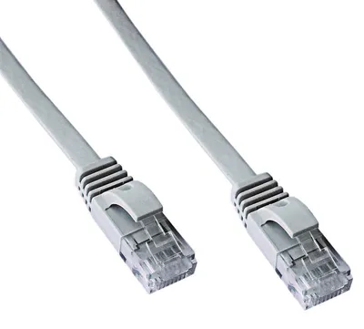 Productafbeelding van DATACOM patchkabel UTP CAT6, 5 meter, grijs, plat