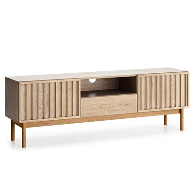 Image de AX LIVING Meuble à télé Santarco meuble TV en chene cremona 159 cm