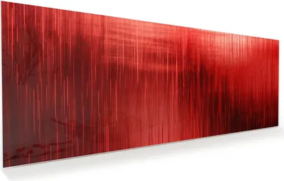 Produktbild von Glasbild 125x50cm in XXL für Wohnzimmer, Schlafzimmer Motiv Rote Textur