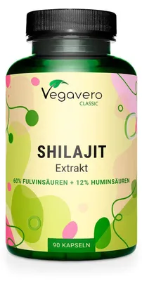 Immagine prodotto di Vegavero Shilajit Mumijo | 90 capsule | 60% acidi fulvici | 12% acidi umici | vegan
