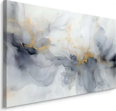 Obrázek produktu pro Obraz na plátně v ložnici Jemný mramor Abstraktní akvarel 120x80cm
