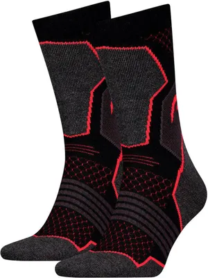 Produktbild von Head Unisex ponožky Head Hiking Crew black/red