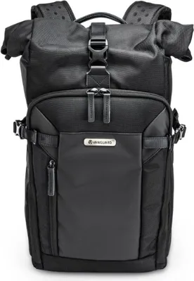 A black Vanguard VEO SELECT 43RB BK Rolltop Rucksack is shown against a white background.