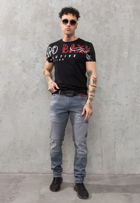 Produktbild von CD699 Herren Straight Fit-Jeans mit cooler Used-Waschung