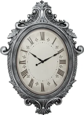 Produktbild von Clayre & Eef Wanduhr 56x6x76 cm Silberfarbig Kunststoff